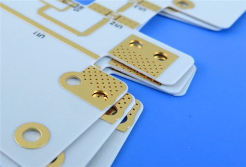 RF PCB 2 層 20mil RO4835 基板ブラック シルクスクリーン浸漬ゴールド