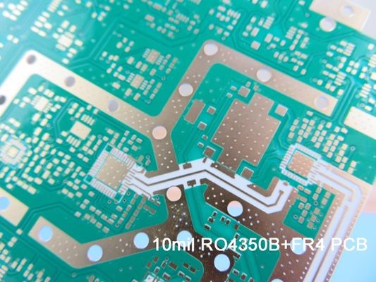 4つの層ロジャース10mil RO4350BおよびFR-4で造られる雑種PCB板