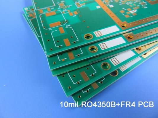4つの層ロジャース10mil RO4350BおよびFR-4で造られる雑種PCB板