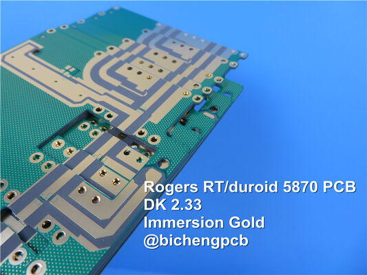 ロジャースRT/Duroid 5870の白いシルクスクリーン0.4mm高周波PCBの設計OSP表面の終わりPCB