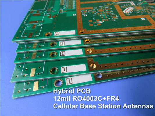 2.3mm Hybrid PCB Built On RO3010 RO3006 And RO4003C Substrates