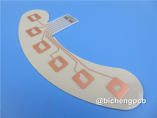 Adhesiveless Polyimide Flexible PCB 0.13mm With Yellow Coverlay