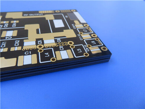 60mil F4BME275 PCB 2層黒ソルダーマスク純金メッキ