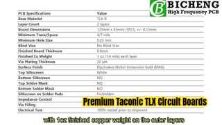 2 層 PCB、Taconic TLX-9、厚さ 31mil